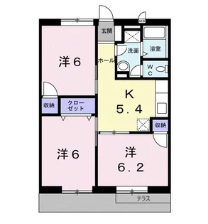 コーポY・KⅡ【1階】の間取り