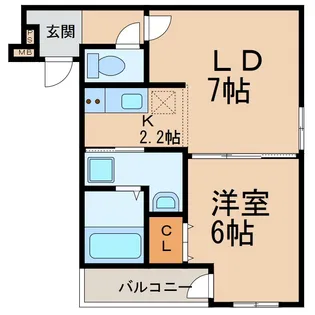 フジパレス和歌山美園【3階】の間取り