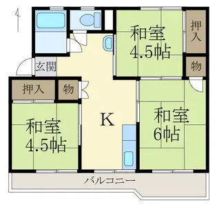 コーポ東1・2号棟【1階】の間取り