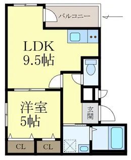 フジパレス中之島イースト【1階】の間取り
