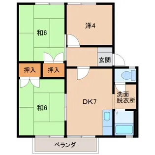 グリーンフル小倉【2階】の間取り