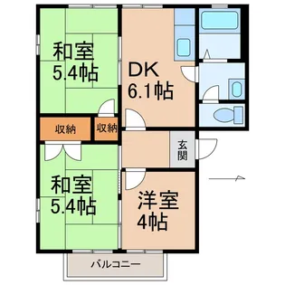 ディアスノバク【2階】の間取り