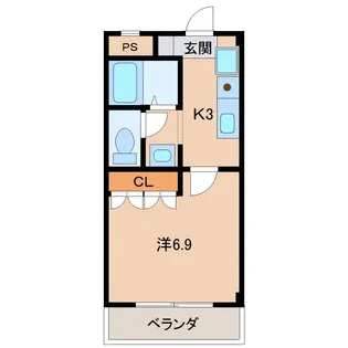 ソルヤード本町【1階】の間取り