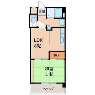 グランメール美園【4階】の間取り