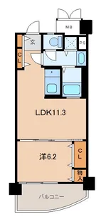 パシフィックビスタⅢ【8階】の間取り