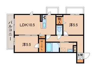 シャーメゾン岩出清水【2階】の間取り