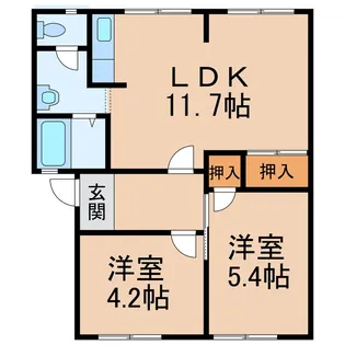 フレグランス曽屋【1階】の間取り