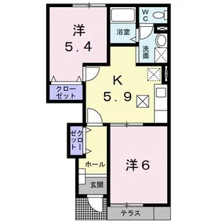 メゾン・コリーヌ【1階】の間取り