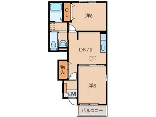 ボニート・フロル・C【1階】の間取り