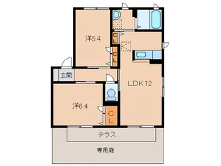 シャーメゾン今福【1階】の間取り