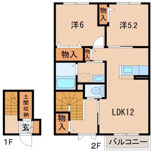 シャーメゾン紀伊【2階】の間取り