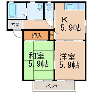 シャーメゾン高松【2階】の間取り