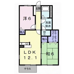 マ・メゾン吉備Ⅱ【1階】の間取り