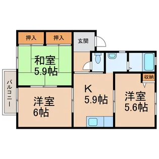 ディアスM【2階】の間取り