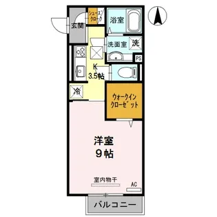 ブリオーソ今福【1階】の間取り