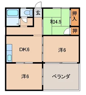 Kアパルトマン【3階】の間取り