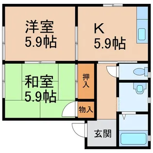 サンビレッジ宮前【1階】の間取り