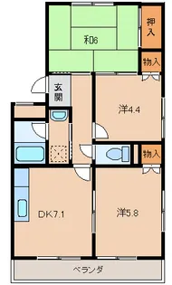 ハイツこかわ【1階】の間取り