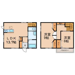 La Ferio 栄谷Bの間取り