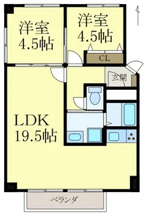松ヶ丘コーポラス【1階】の間取り