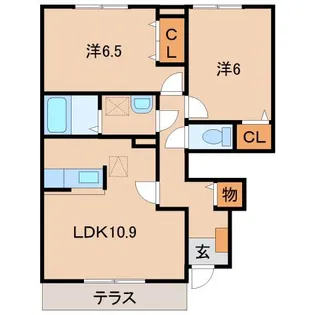 セレーノⅠ【1階】の間取り