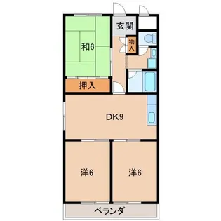 ヤマイチPLAZAシカゴ【2階】の間取り