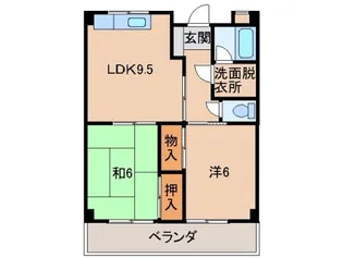 グリーンフル小雑賀【5階】の間取り