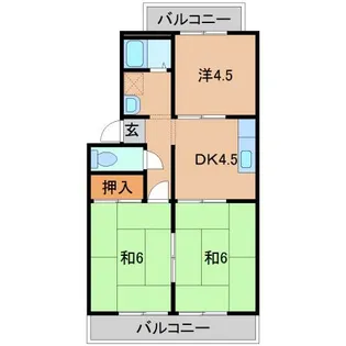 カーサりんかんⅠ【2階】の間取り