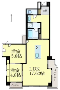 ラウムズ和歌山九番丁【7階】の間取り