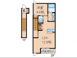 プティクール湊【2階】の間取り