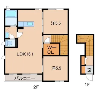 シャーメゾン新中島【2階】の間取り