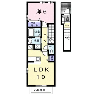 こうやリバーサイドヒルズⅠ番館【2階】の間取り