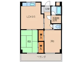 グリーンフル小雑賀【2階】の間取り