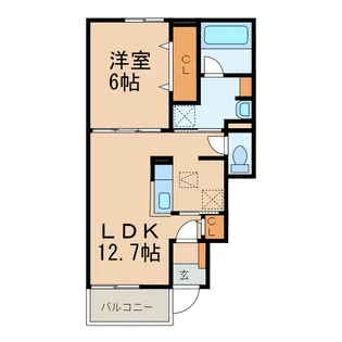 エルシャトー吉備Ⅶ【1階】の間取り