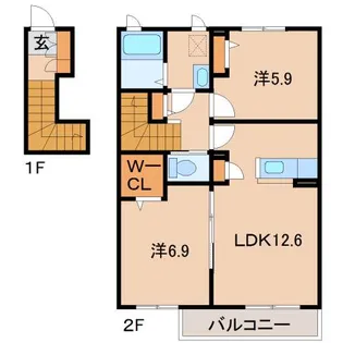 プロヌーブ神前【2階】の間取り