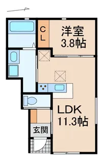 Lea Naru加納【1階】の間取り