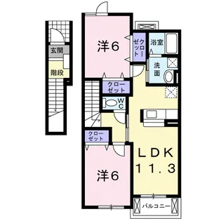 ユーロガーデンⅡ【2階】の間取り