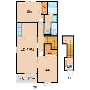 コモド・ピアッツァⅠ【2階】の間取り