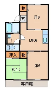 落合ハイツⅢ【1階】の間取り