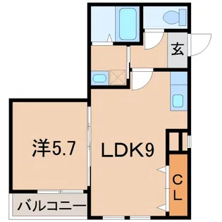 フジパレス中之島サウス【1階】の間取り