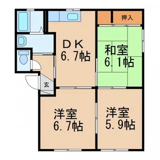 グリーンルーフ【1階】の間取り