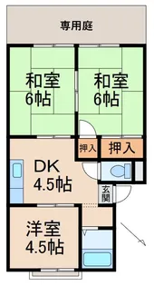 プレジール狐島A棟【1階】の間取り