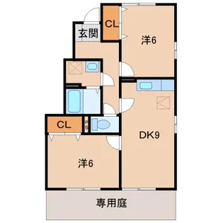 エピ モンテA棟【1階】の間取り