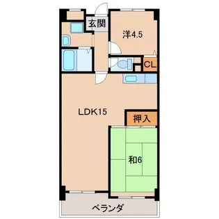 グランメール美園【3階】の間取り