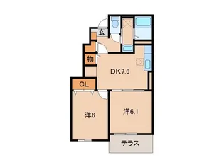 棗(なつめ) Ⅱ【1階】の間取り