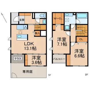 ミル・クレールプロヴァンスⅢの間取り