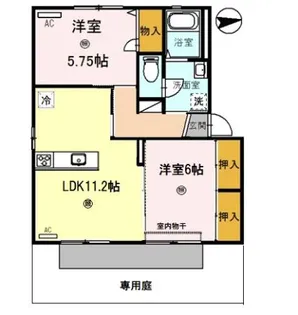 ディアス八重 D棟【1階】の間取り