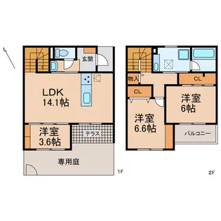 ミル・クレールプロヴァンスⅢの間取り