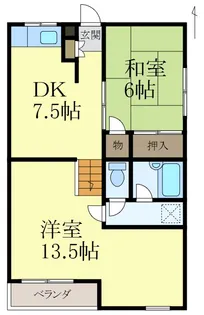 KアパルトマンⅡ【2階】の間取り