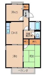グリーンフル岩中【2階】の間取り